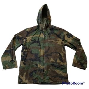 Vintage Timber King Jacket Mens Size Medium Military Hunting Camo Made in USA.